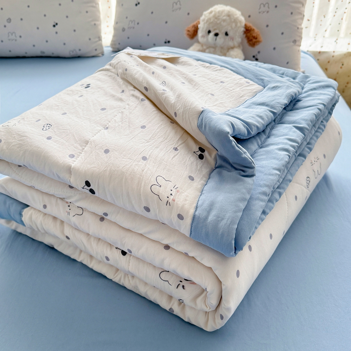 91家纺网 家纺一手货源 找家纺 尊妙被业 2026新款水洗棉棉花夏被100%新疆棉花填充包检测 舒芙蕾