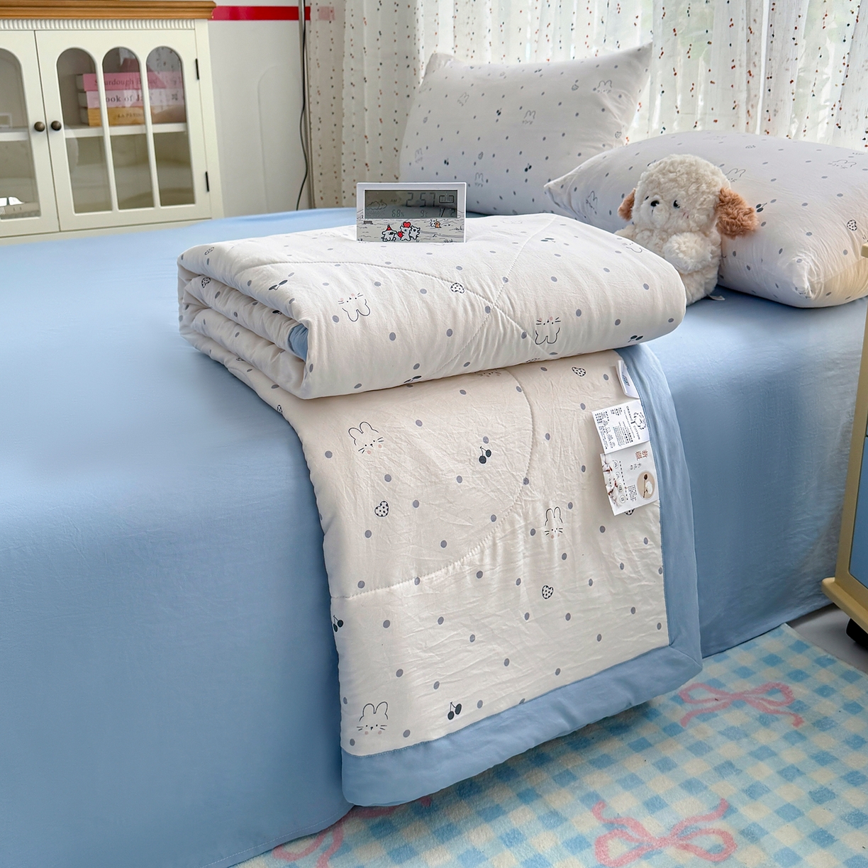 91家纺网 家纺一手货源 找家纺 尊妙被业 2026新款水洗棉棉花夏被100%新疆棉花填充包检测 舒芙蕾