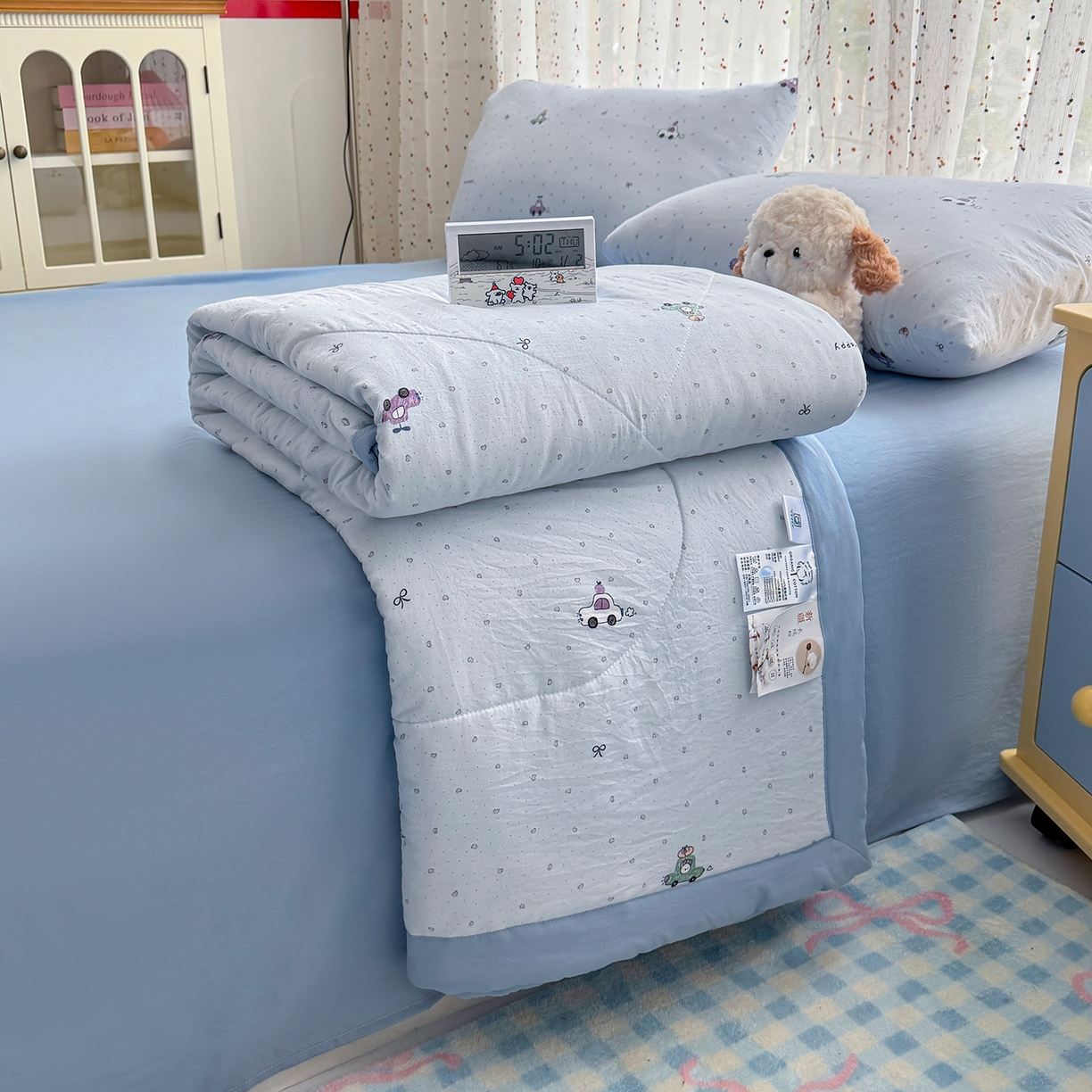 91家纺网 家纺一手货源 找家纺 尊妙被业 2026新款水洗棉棉花夏被100%新疆棉花填充包检测 旅途