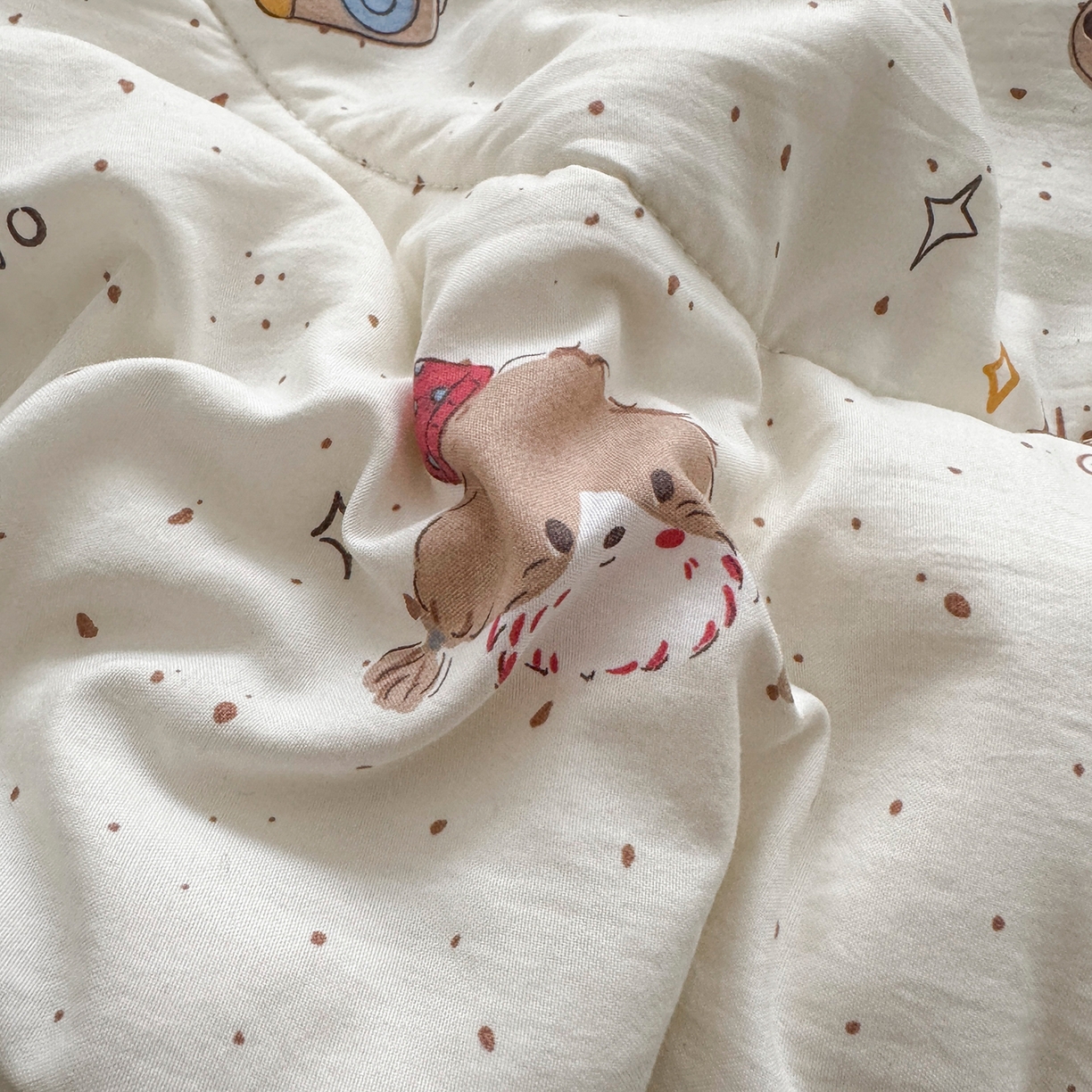 91家纺网 家纺一手货源 找家纺 尊妙被业 2026新款水洗棉棉花夏被100%新疆棉花填充包检测 萌趣小狗