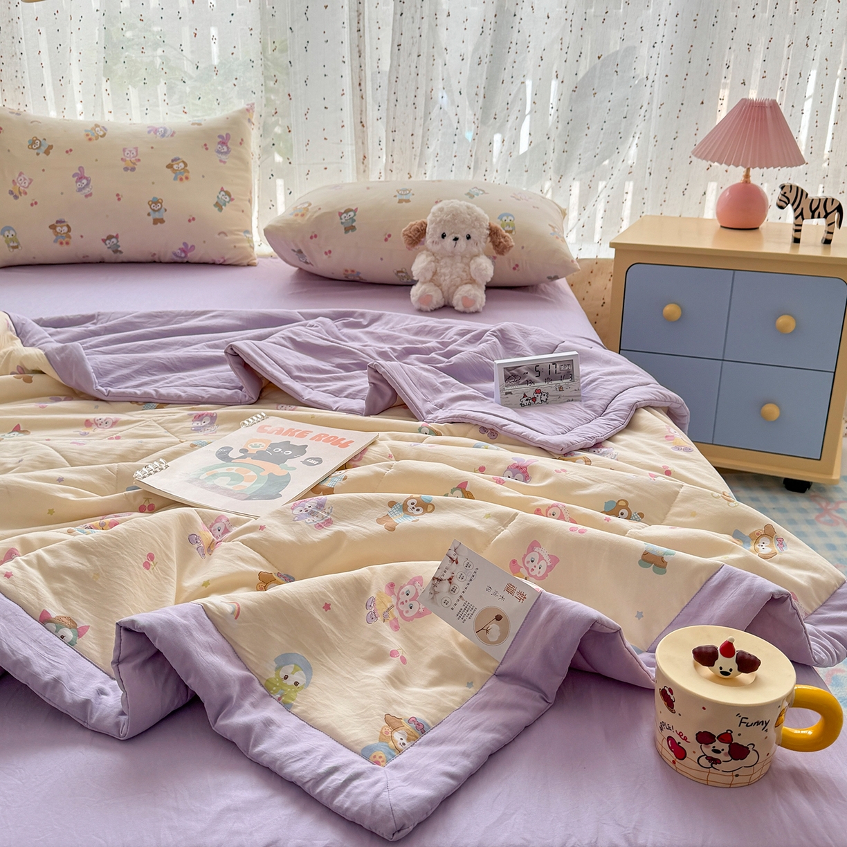 91家纺网 家纺一手货源 找家纺 尊妙被业 2026新款水洗棉棉花夏被100%新疆棉花填充包检测 露思