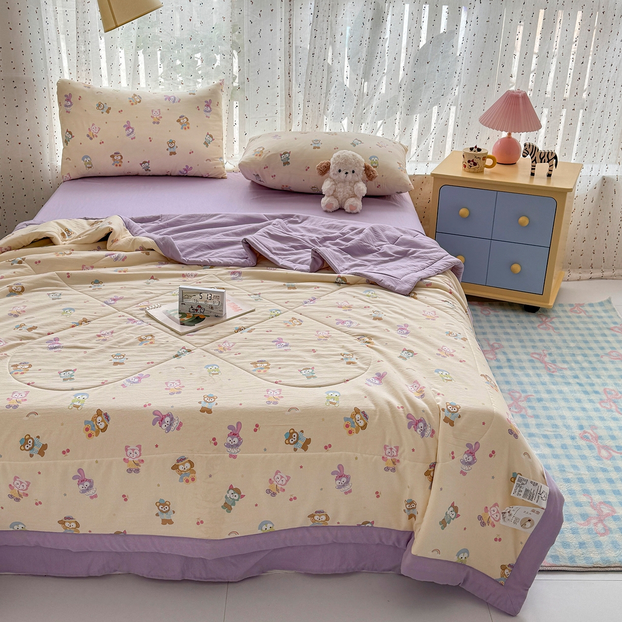 91家纺网 家纺一手货源 找家纺 尊妙被业 2026新款水洗棉棉花夏被100%新疆棉花填充包检测 露思