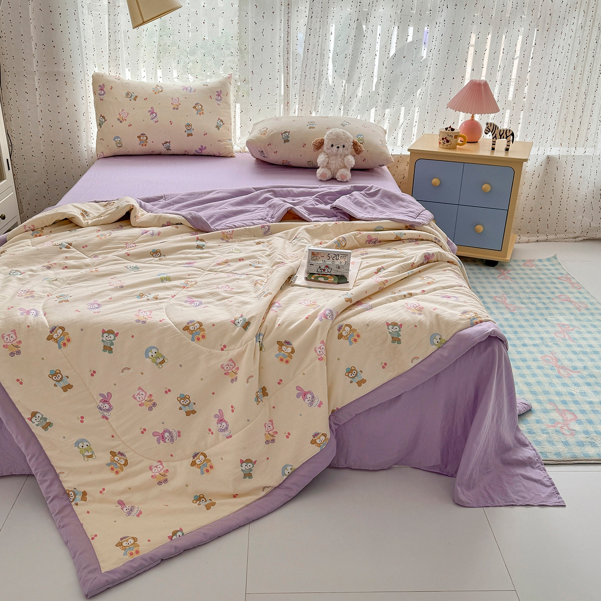 91家纺网 家纺一手货源 找家纺 尊妙被业 2026新款水洗棉棉花夏被100%新疆棉花填充包检测 露思