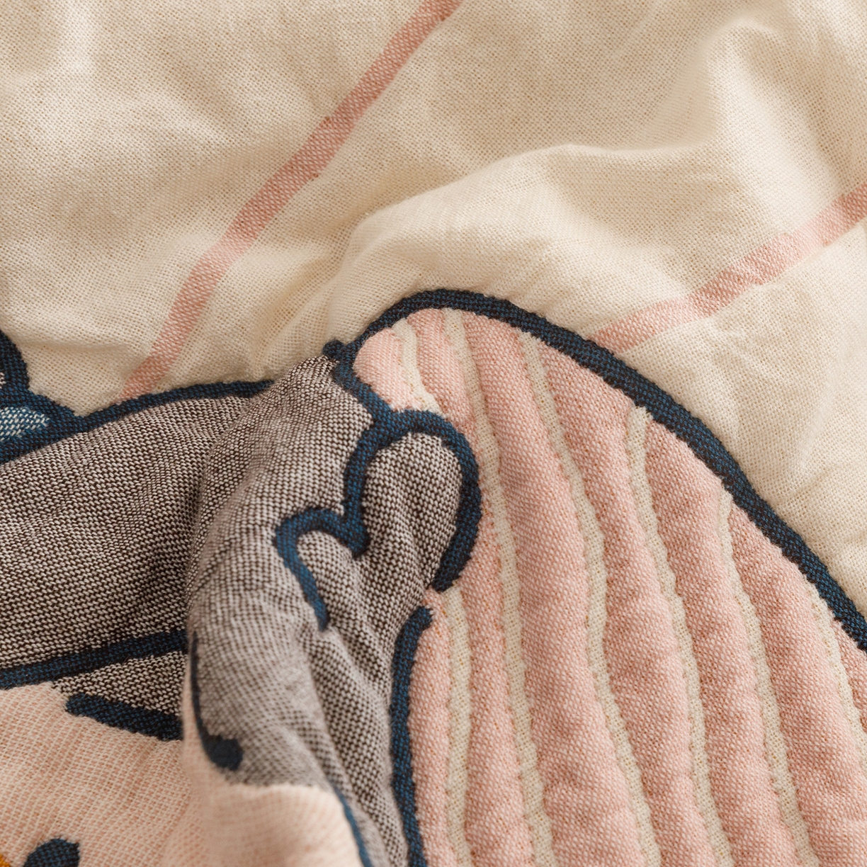 91家纺网 家纺一手货源 找家纺 悦然毛巾被 2026新款全棉纱布儿童泡泡被夏被盖毯  晚安友会