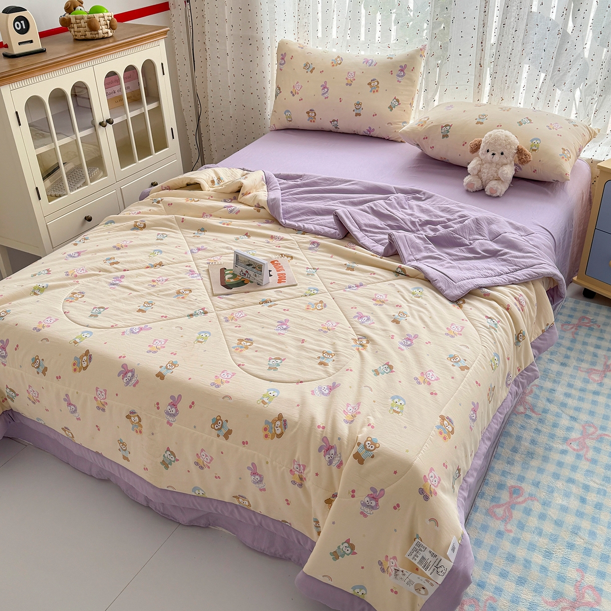 91家纺网 家纺一手货源 找家纺 尊妙被业 2026新款水洗棉棉花夏被100%新疆棉花填充包检测 露思