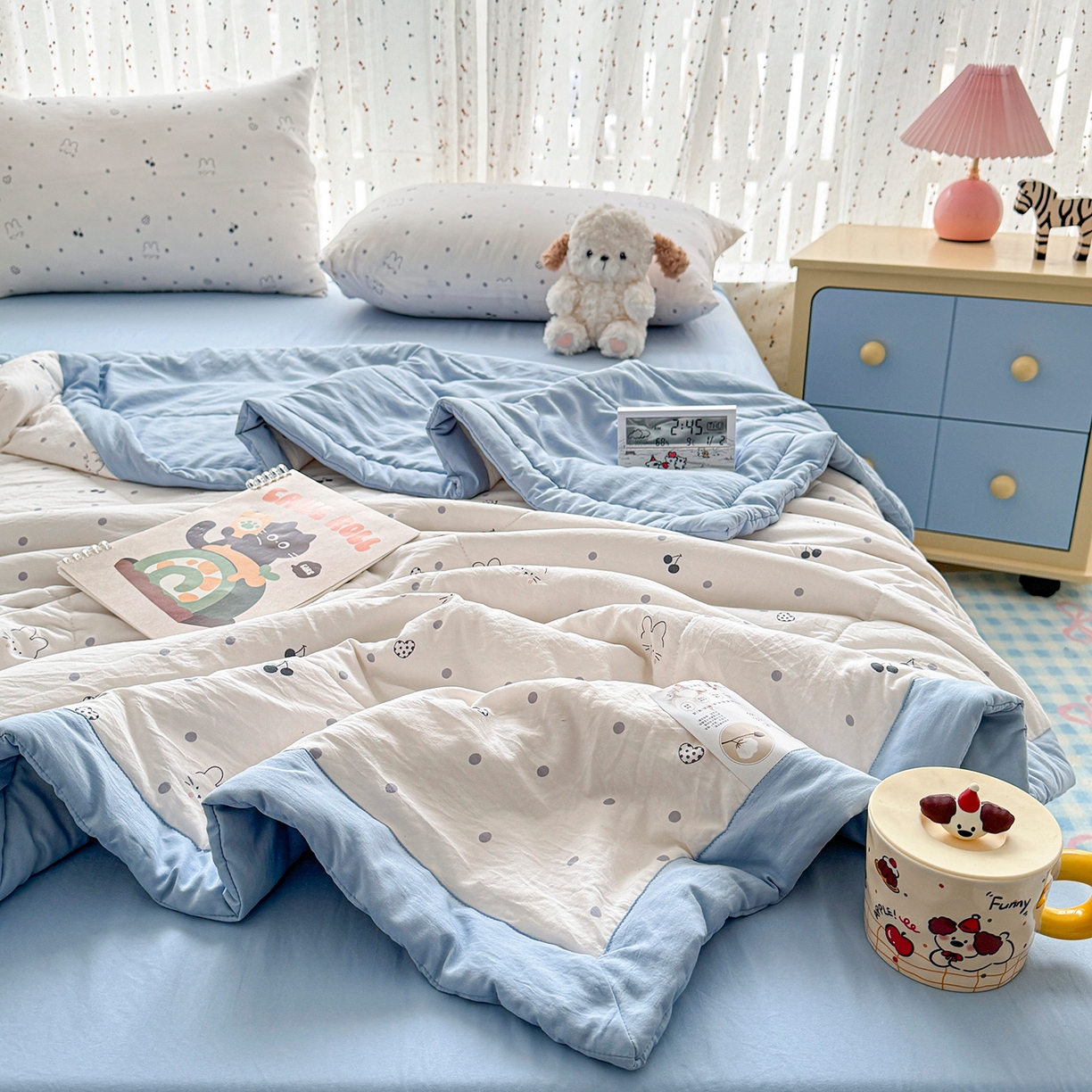 91家纺网 家纺一手货源 找家纺 尊妙被业 2026新款水洗棉棉花夏被100%新疆棉花填充包检测 舒芙蕾