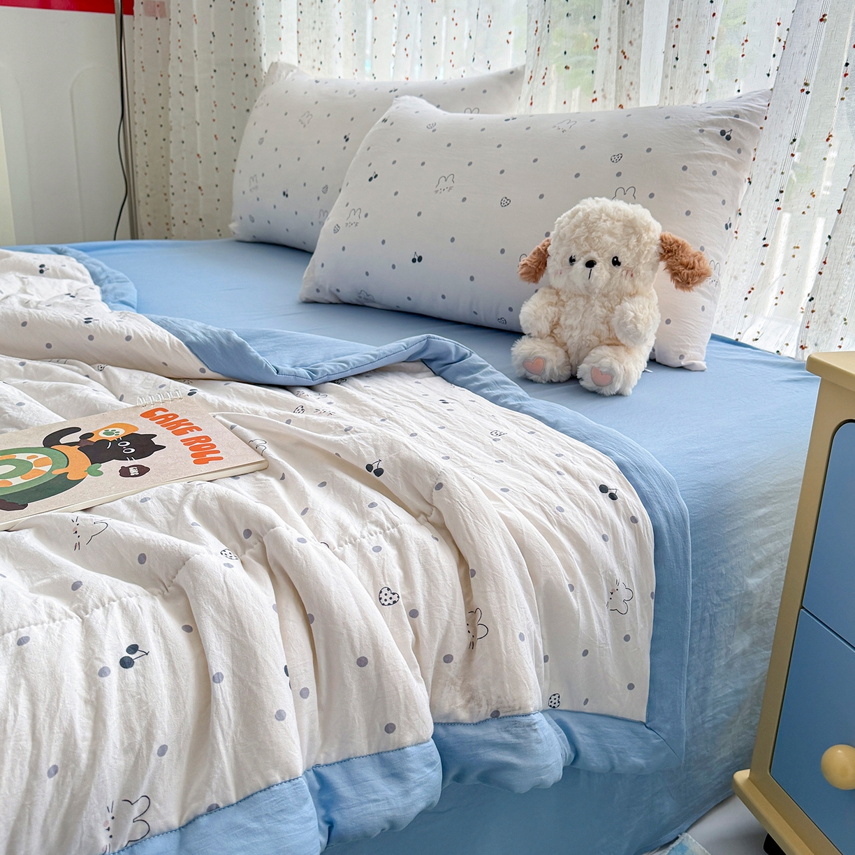 91家纺网 家纺一手货源 找家纺 尊妙被业 2026新款水洗棉棉花夏被100%新疆棉花填充包检测 舒芙蕾