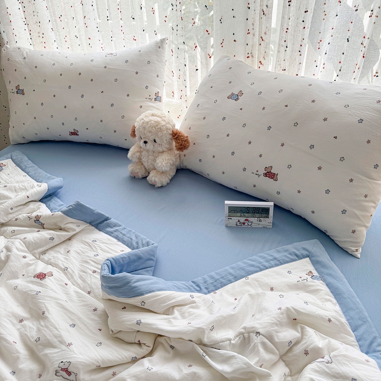 91家纺网 家纺一手货源 找家纺 尊妙被业 2026新款水洗棉棉花夏被100%新疆棉花填充包检测 小狗日记