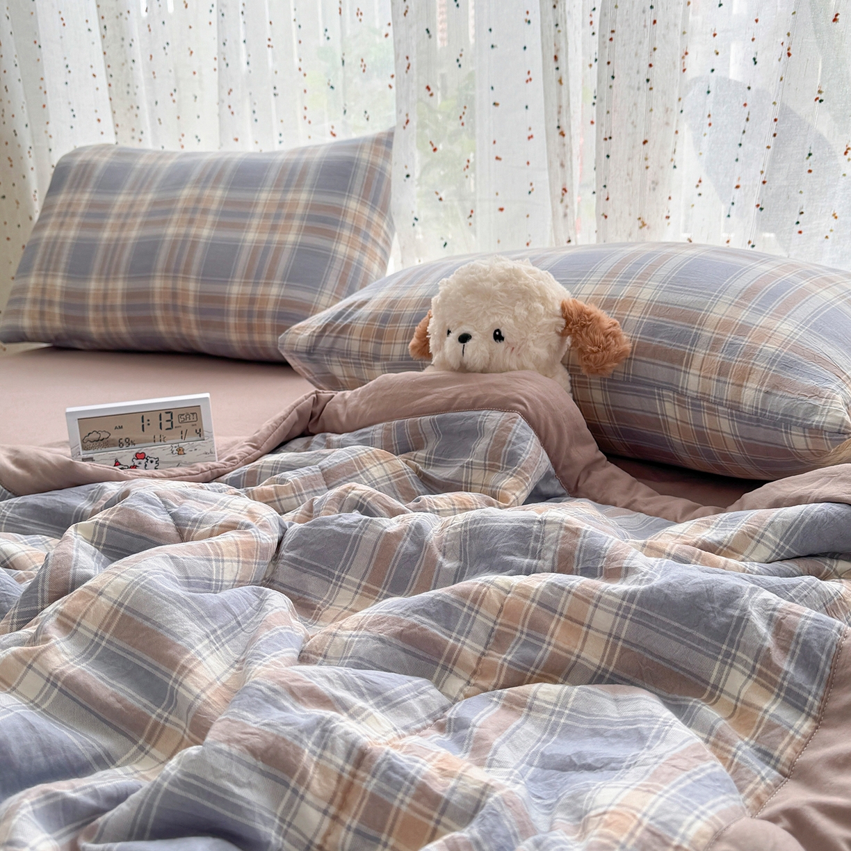 91家纺网 家纺一手货源 找家纺 尊妙被业 2026新款水洗棉棉花夏被100%新疆棉花填充包检测 水洗格