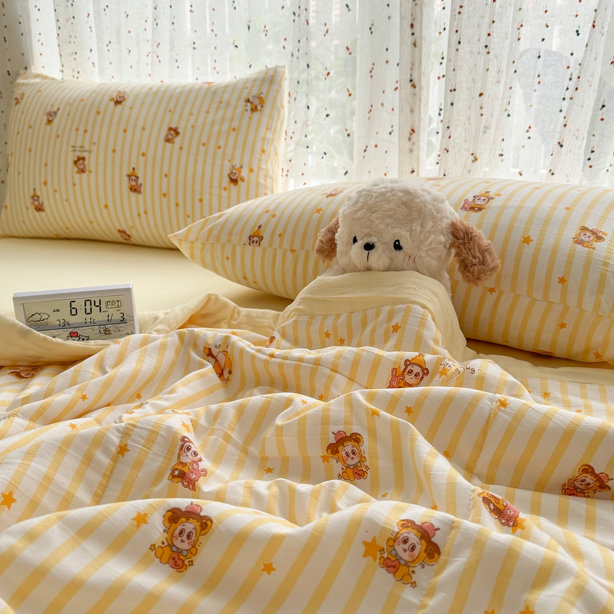 91家纺网 家纺一手货源 找家纺 尊妙被业 2026新款水洗棉棉花夏被100%新疆棉花填充包检测 芝士星星仔