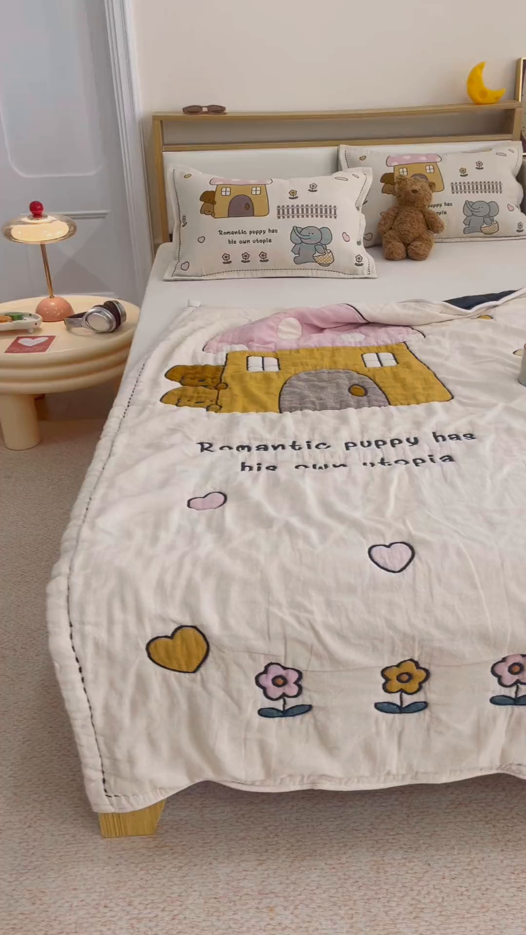 91家纺网 家纺一手货源 找家纺 悦然毛巾被 2026新款全棉纱布儿童泡泡被夏被盖毯  象伴伙伴