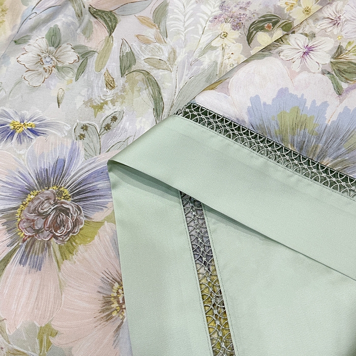 91家纺网 家纺一手货源 找家纺 欧夏家纺 2026新款兰精天丝数码印花镂空夏被空调被夏凉被薄被子可机洗 兰亭序