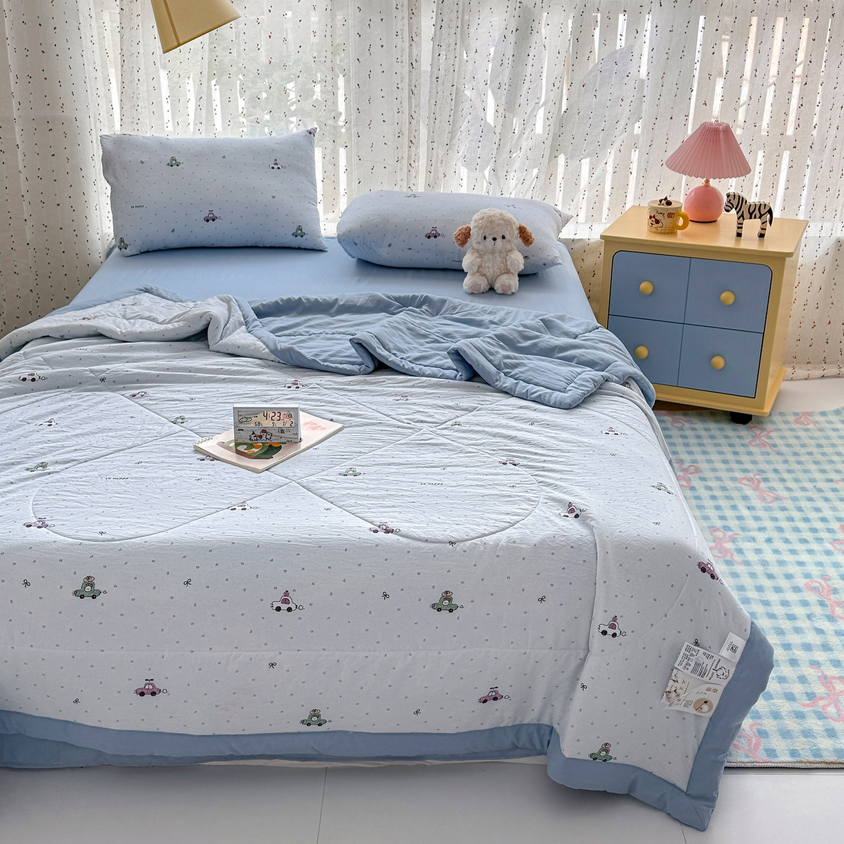 91家纺网 家纺一手货源 找家纺 尊妙被业 2026新款水洗棉棉花夏被100%新疆棉花填充包检测 旅途