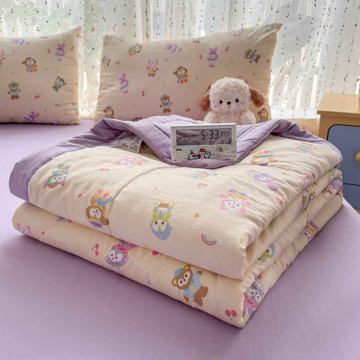 91家纺网 家纺一手货源 找家纺 尊妙被业 2026新款水洗棉棉花夏被100%新疆棉花填充包检测 露思