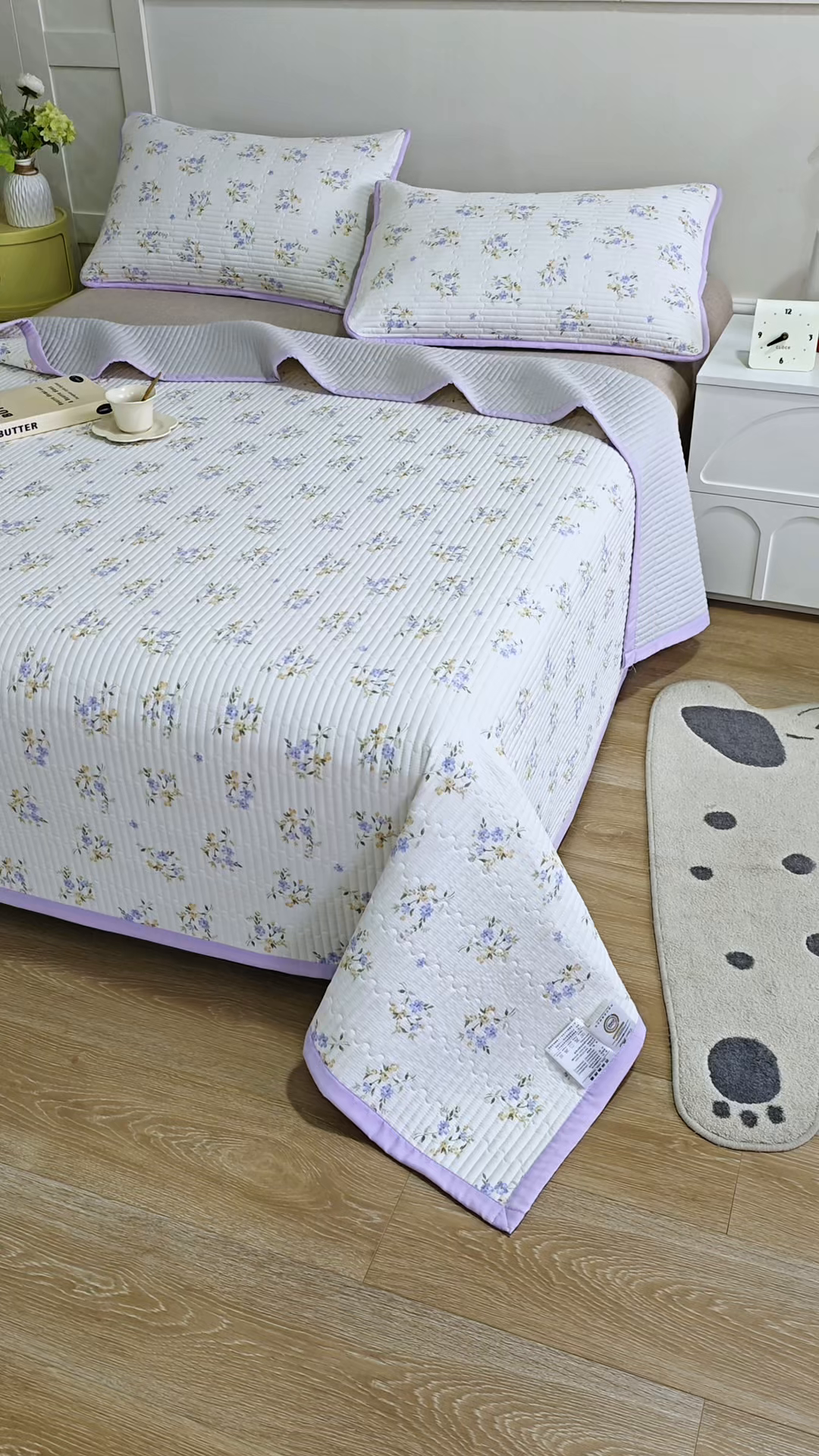 91家纺网 家纺一手货源 找家纺 欧朵家纺 2026新款云朵棉夹棉单床盖床盖单件 半岛花园