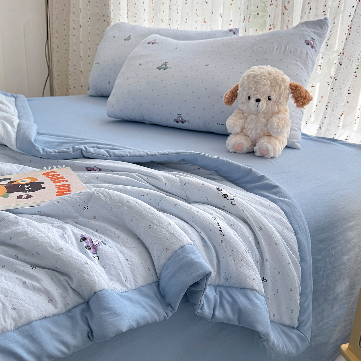 91家纺网 家纺一手货源 找家纺 尊妙被业 2026新款水洗棉棉花夏被100%新疆棉花填充包检测 旅途