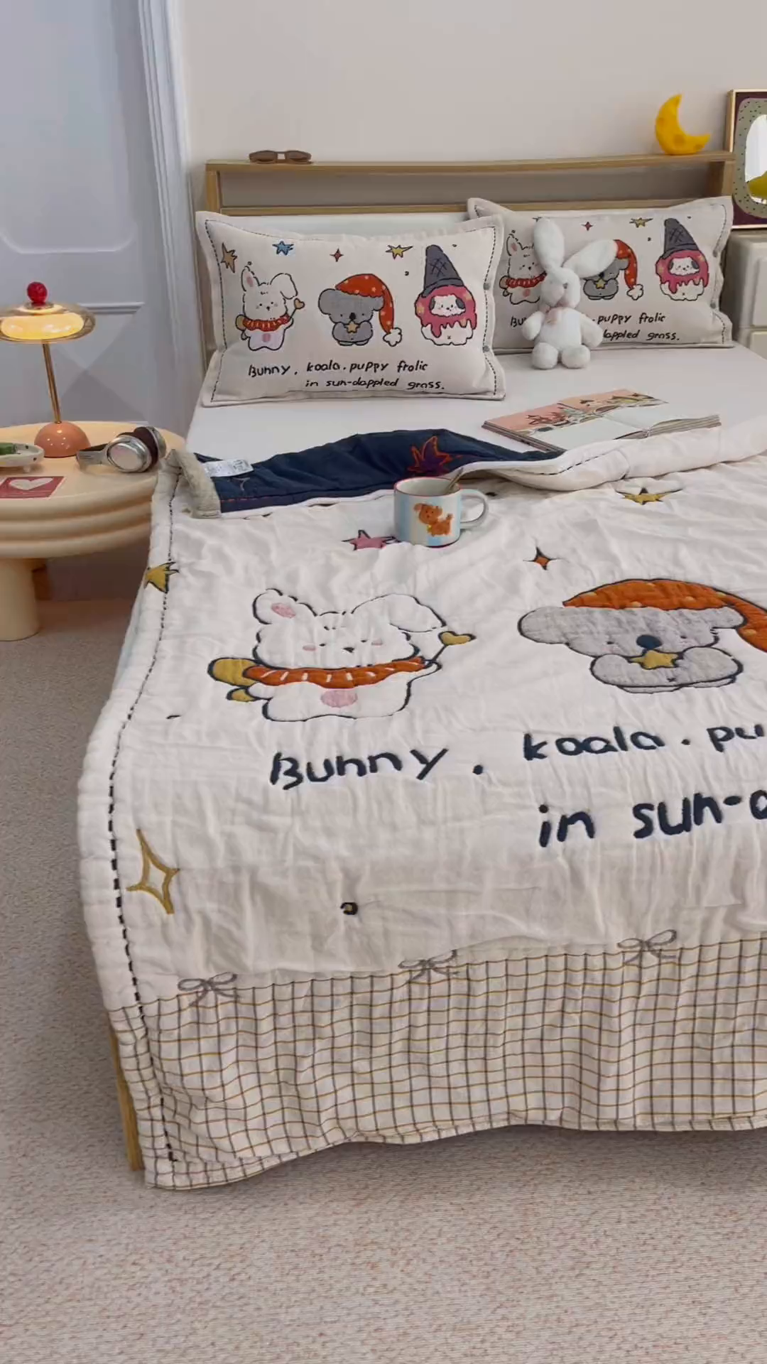 91家纺网 家纺一手货源 找家纺 悦然毛巾被 2026新款全棉纱布儿童泡泡被夏被盖毯  星梦玩伴