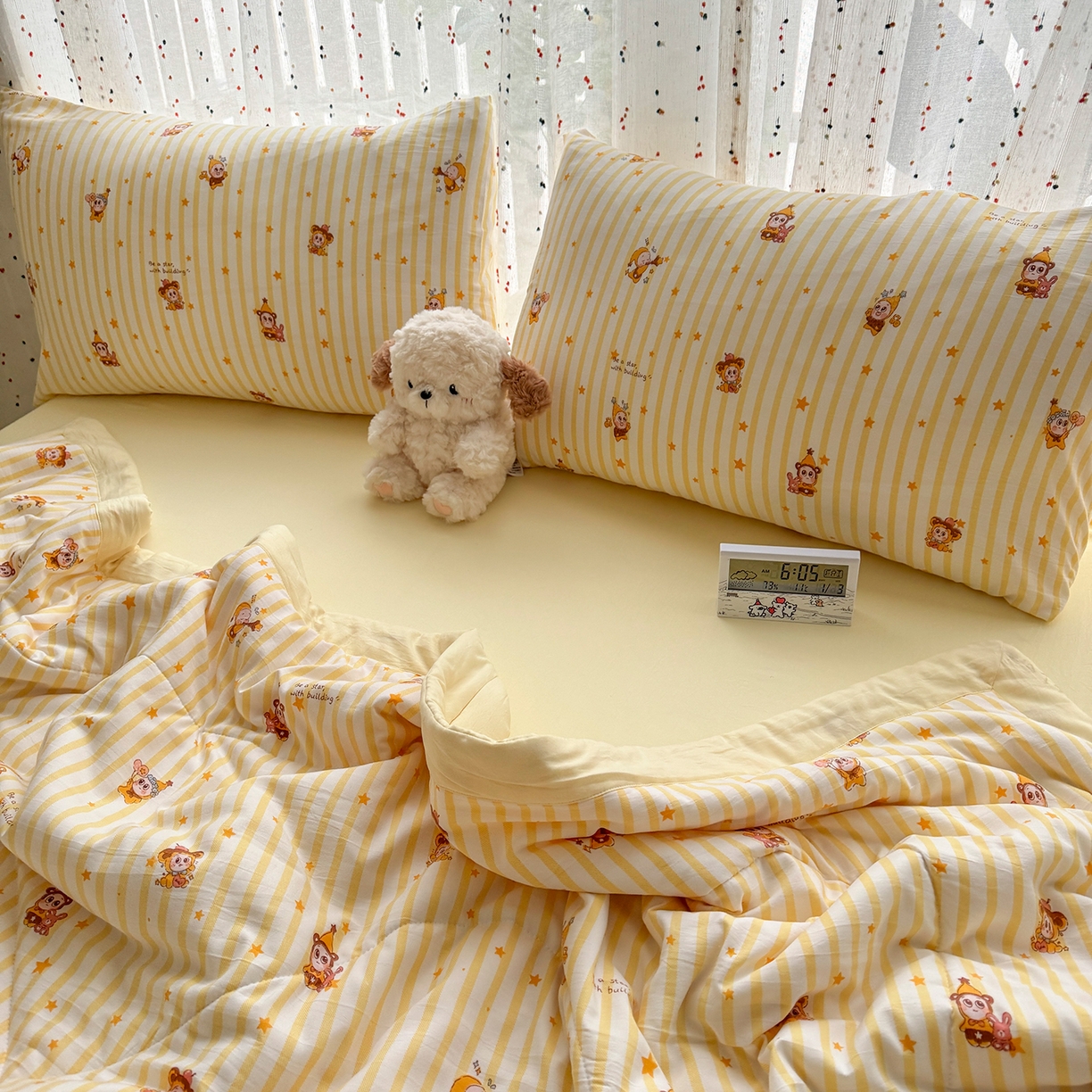 91家纺网 家纺一手货源 找家纺 尊妙被业 2026新款水洗棉棉花夏被100%新疆棉花填充包检测 芝士星星仔