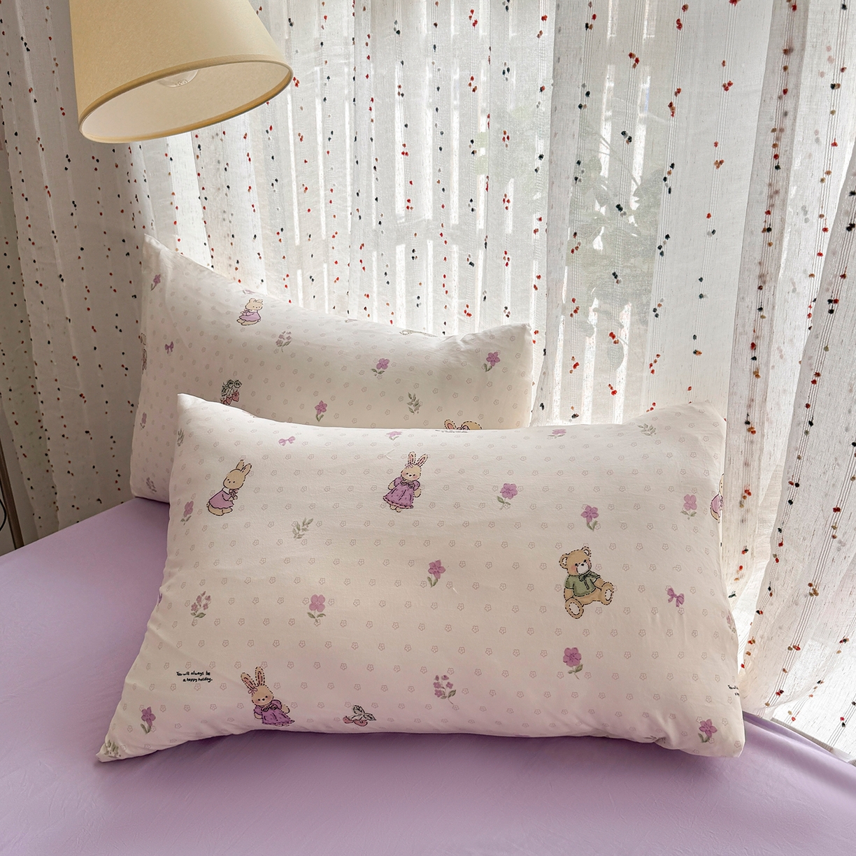 91家纺网 家纺一手货源 找家纺 尊妙被业 2026新款水洗棉棉花夏被100%新疆棉花填充包检测 萌兔小熊