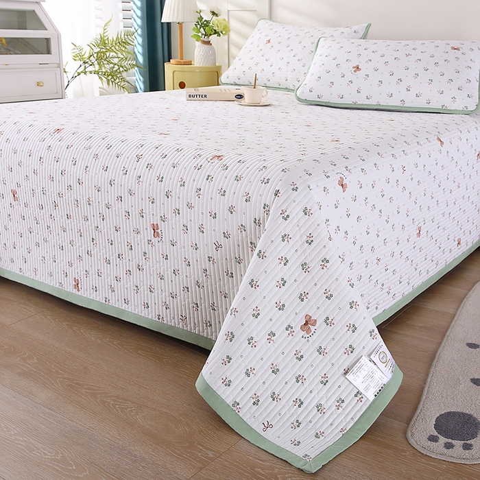 91家纺网 家纺一手货源 找家纺 欧朵家纺 2026新款云朵棉夹棉单床盖床盖单件 蝴蝶结