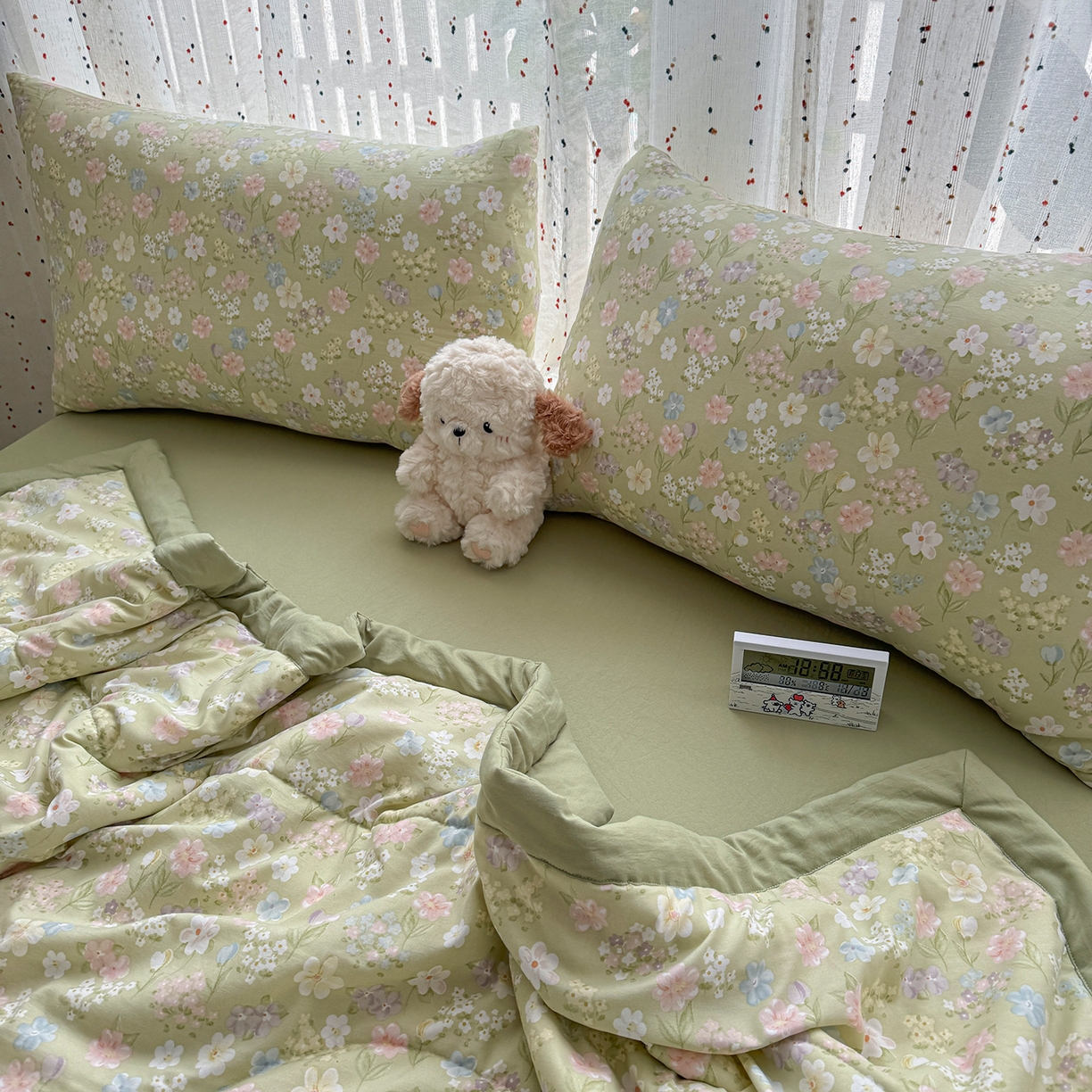 91家纺网 家纺一手货源 找家纺 尊妙被业 2026新款水洗棉棉花夏被100%新疆棉花填充包检测 木槿花