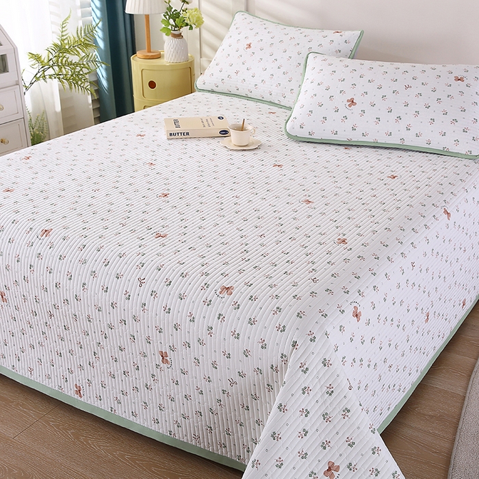 91家纺网 家纺一手货源 找家纺 欧朵家纺 2026新款云朵棉夹棉单床盖床盖单件 蝴蝶结