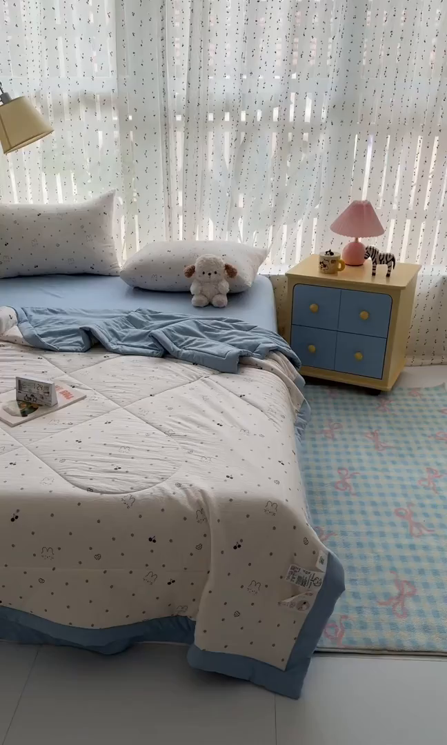 91家纺网 家纺一手货源 找家纺 尊妙被业 2026新款水洗棉棉花夏被100%新疆棉花填充包检测 舒芙蕾