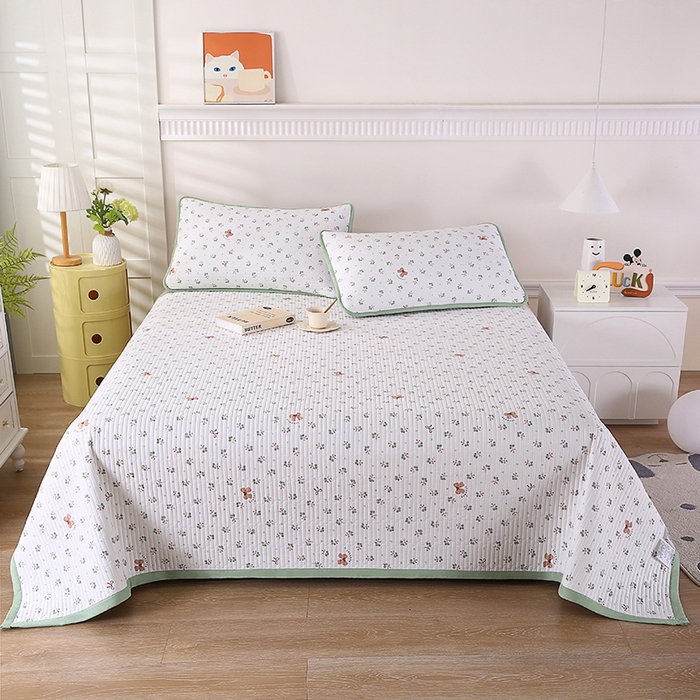 91家纺网 家纺一手货源 找家纺 欧朵家纺 2026新款云朵棉夹棉单床盖床盖单件 蝴蝶结