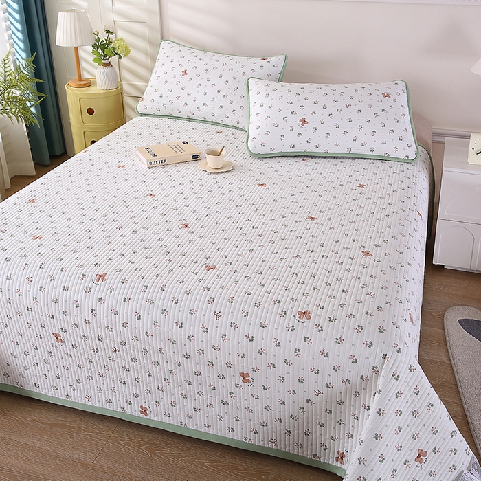 91家纺网 家纺一手货源 找家纺 欧朵家纺 2026新款云朵棉夹棉单床盖床盖单件 蝴蝶结