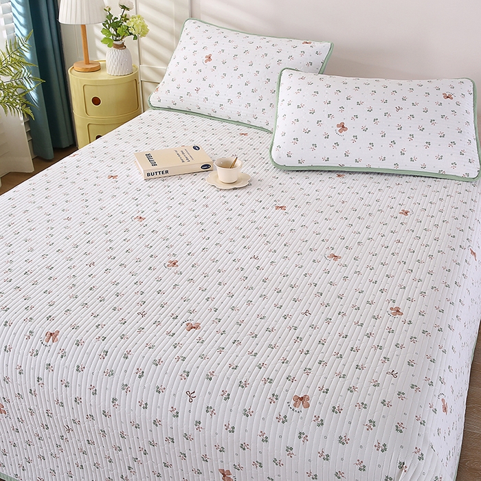 91家纺网 家纺一手货源 找家纺 欧朵家纺 2026新款云朵棉夹棉单床盖床盖单件 蝴蝶结