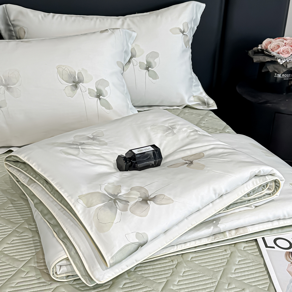 吾诺家居 2026春夏新款数码印花莱赛尔天丝夏被夏凉被空调被-天印系列 清雅