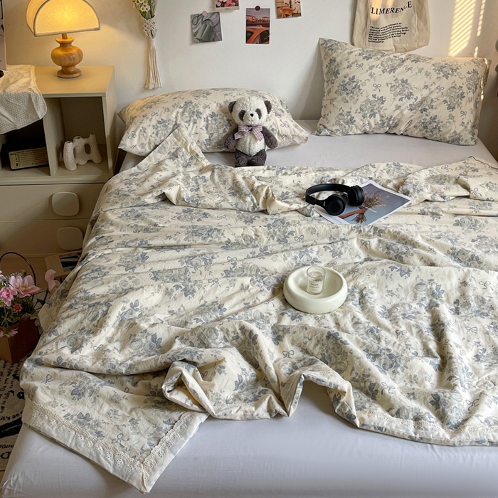 91家纺网 家纺一手货源 找家纺 （总）耀悦家纺 2026新款纯棉a类棉纱夏被60支大豆纤维夏凉被双层纱