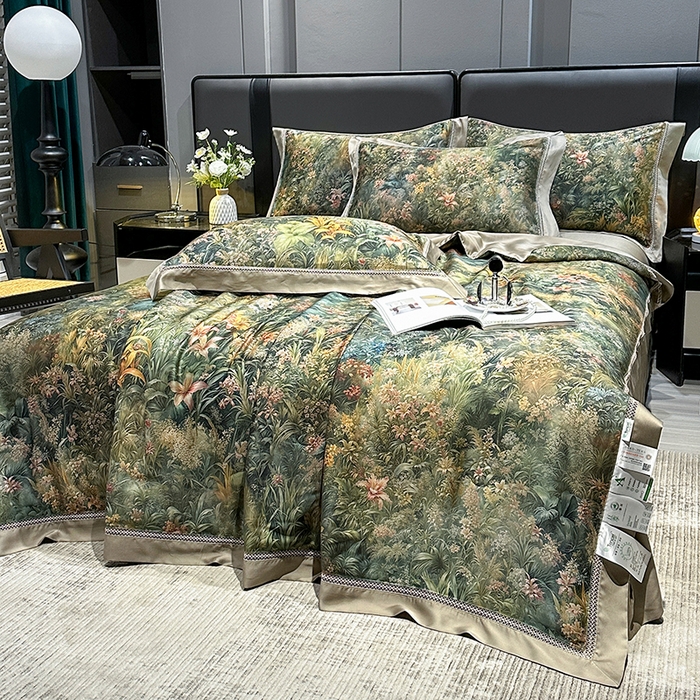 91家纺网 家纺一手货源 找家纺 欧夏家纺 2026新款兰精天丝数码印花镂空夏被空调被夏凉被薄被子可机洗 慕斯