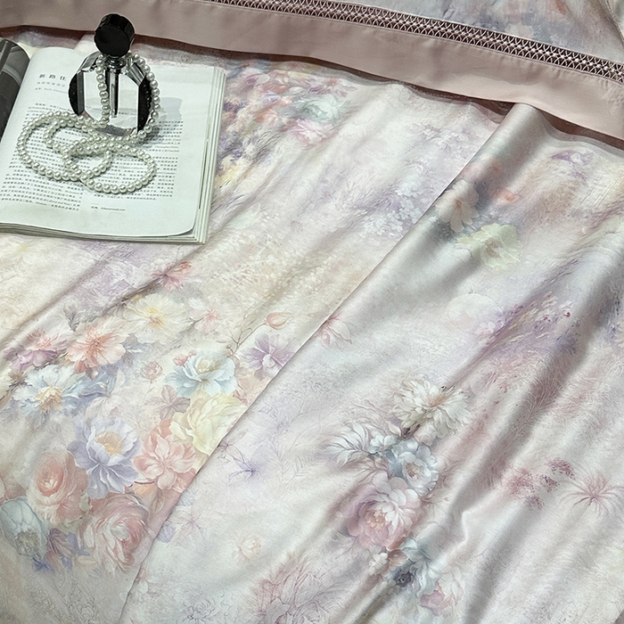 91家纺网 家纺一手货源 找家纺 欧夏家纺 2026新款兰精天丝数码印花镂空夏被空调被夏凉被薄被子可机洗 琦丽斯