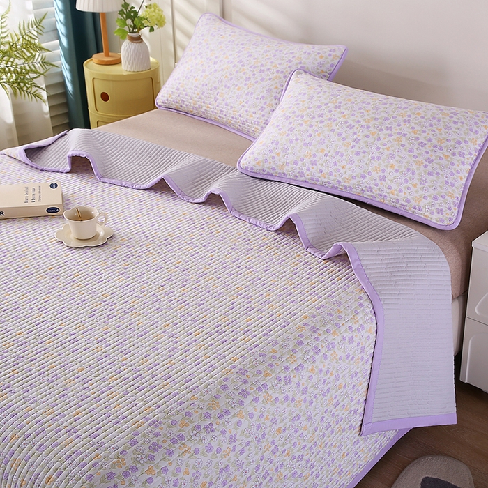 91家纺网 家纺一手货源 找家纺 欧朵家纺 2026新款云朵棉夹棉单床盖床盖单件 琉璃花畔