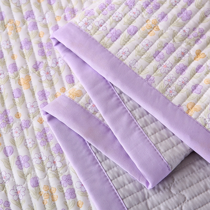 91家纺网 家纺一手货源 找家纺 欧朵家纺 2026新款云朵棉夹棉单床盖床盖单件 琉璃花畔