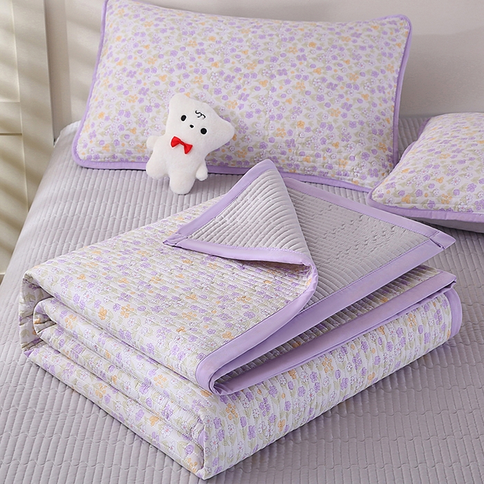 91家纺网 家纺一手货源 找家纺 欧朵家纺 2026新款云朵棉夹棉单床盖床盖单件 琉璃花畔