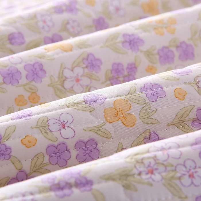 91家纺网 家纺一手货源 找家纺 欧朵家纺 2026新款云朵棉夹棉单床盖床盖单件 琉璃花畔