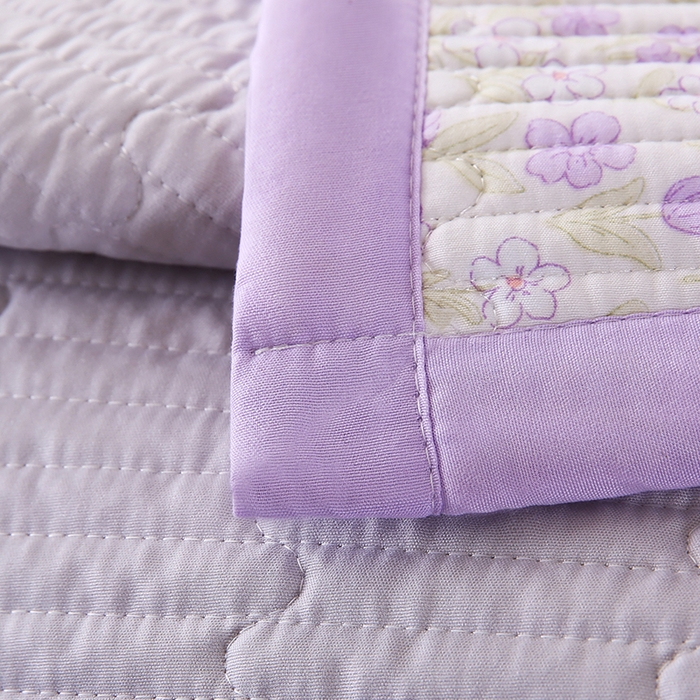 91家纺网 家纺一手货源 找家纺 欧朵家纺 2026新款云朵棉夹棉单床盖床盖单件 琉璃花畔