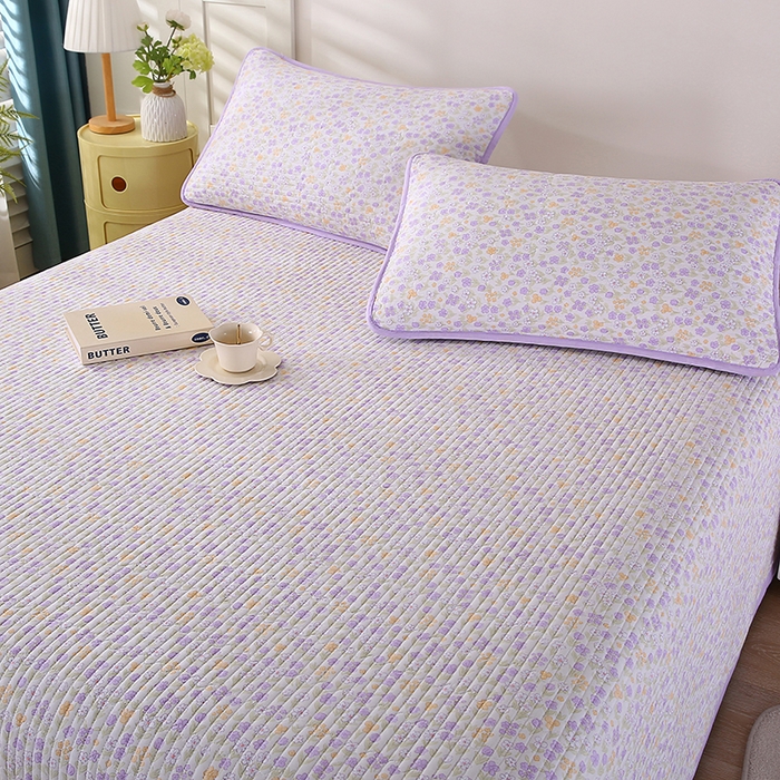 91家纺网 家纺一手货源 找家纺 欧朵家纺 2026新款云朵棉夹棉单床盖床盖单件 琉璃花畔