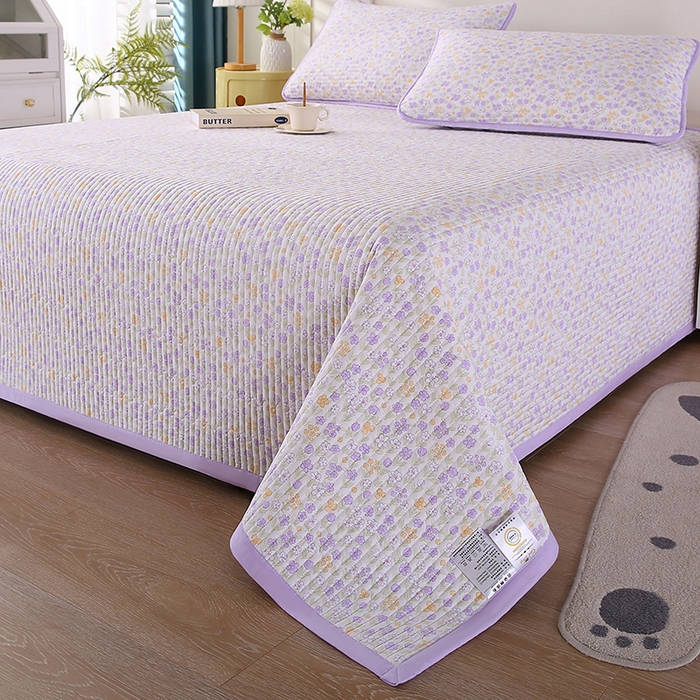 91家纺网 家纺一手货源 找家纺 欧朵家纺 2026新款云朵棉夹棉单床盖床盖单件 琉璃花畔