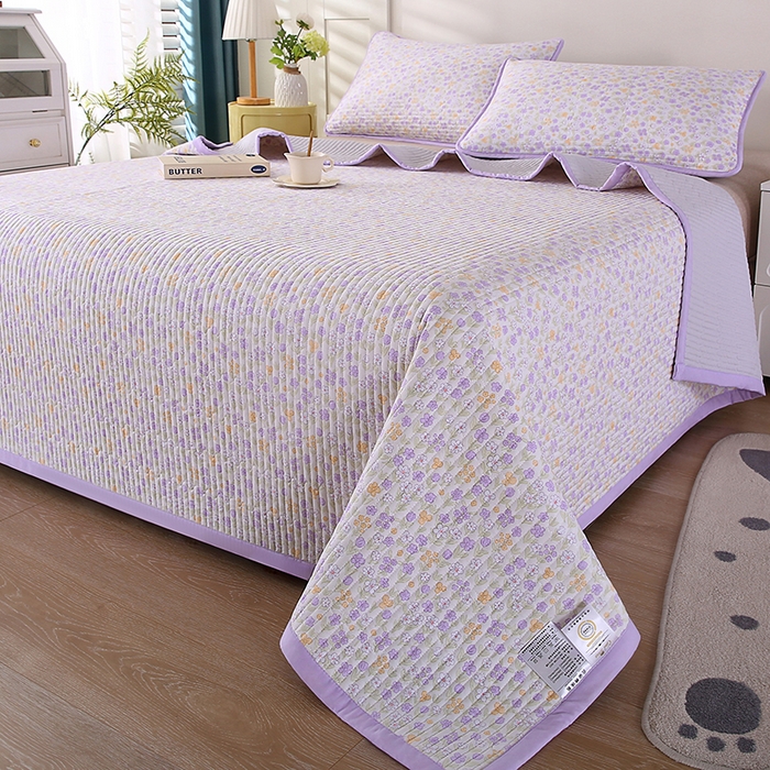 91家纺网 家纺一手货源 找家纺 欧朵家纺 2026新款云朵棉夹棉单床盖床盖单件 琉璃花畔