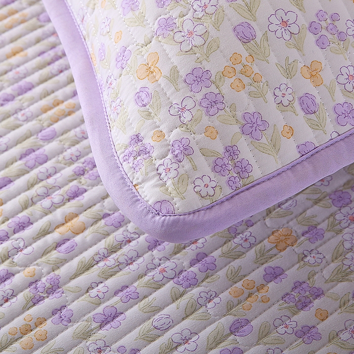 91家纺网 家纺一手货源 找家纺 欧朵家纺 2026新款云朵棉夹棉单床盖床盖单件 琉璃花畔