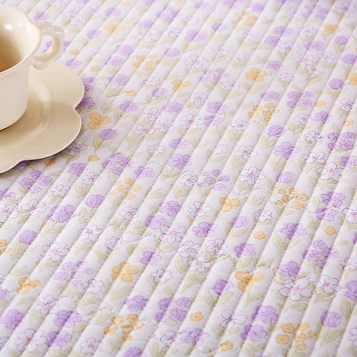 91家纺网 家纺一手货源 找家纺 欧朵家纺 2026新款云朵棉夹棉单床盖床盖单件 琉璃花畔