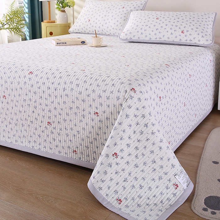 欧朵家纺 2026新款云朵棉夹棉单床盖床盖单件 蘑菇花