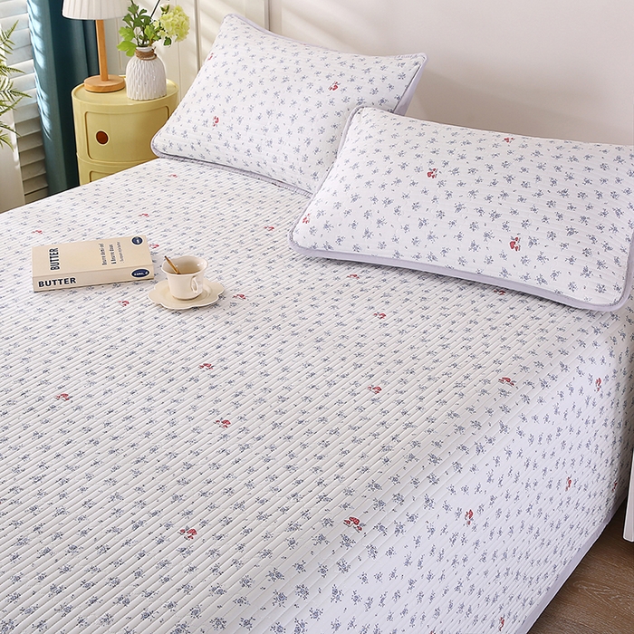 91家纺网 家纺一手货源 找家纺 欧朵家纺 2026新款云朵棉夹棉单床盖床盖单件 蘑菇花