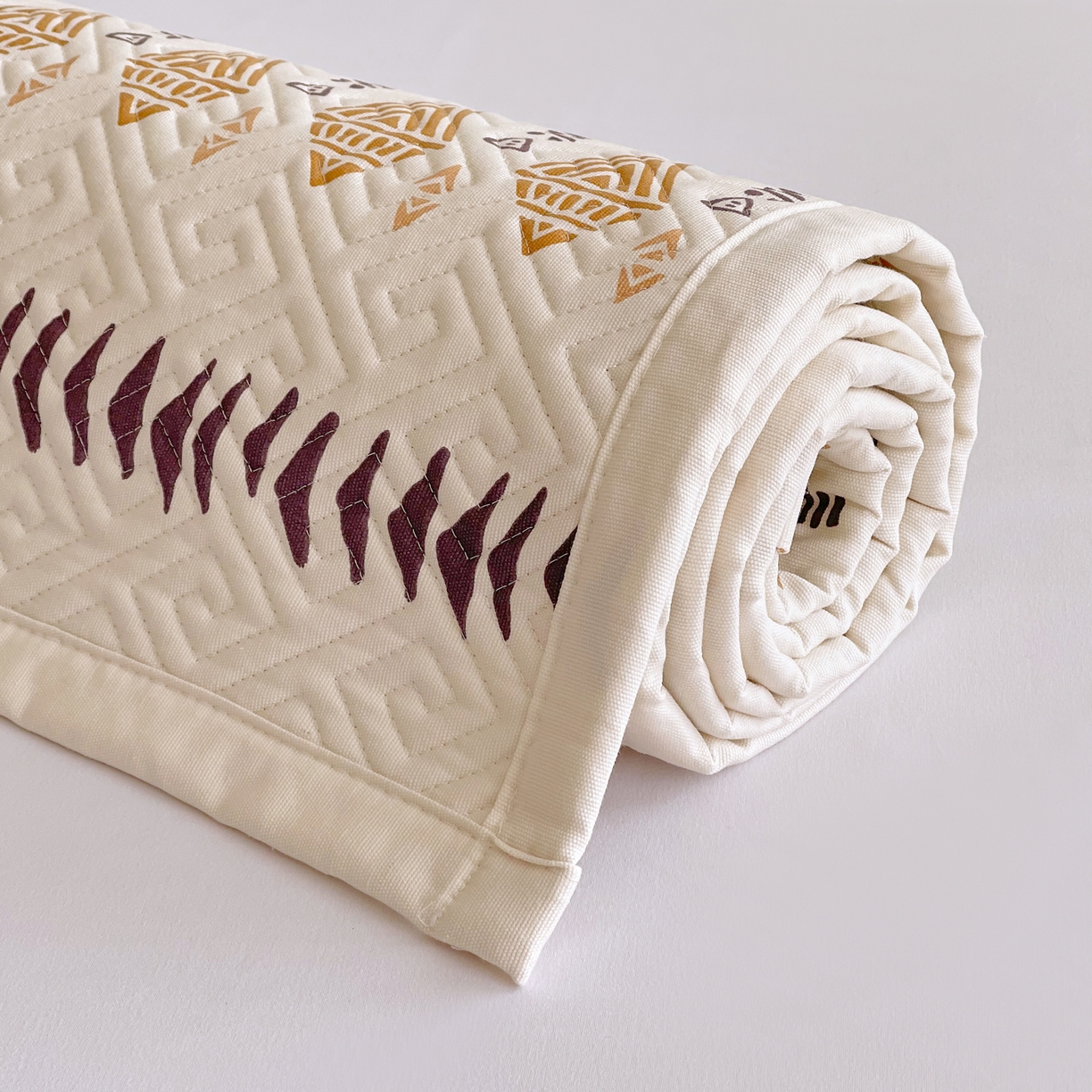 91家纺网 家纺一手货源 找家纺 金鑫汇家纺 2026春夏新款成人床新花型老粗布夹棉床盖软凉席席子可以机洗 安夏-咖