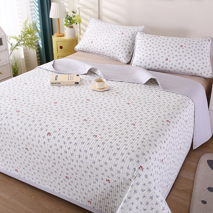 91家纺网 家纺一手货源 找家纺 欧朵家纺 2026新款云朵棉夹棉单床盖床盖单件 蘑菇花