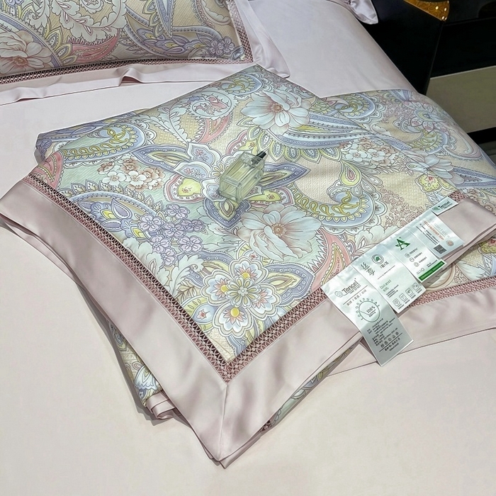 欧夏家纺 2026新款兰精天丝数码印花镂空夏被空调被夏凉被薄被子可机洗 西西里-紫粉