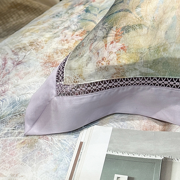 91家纺网 家纺一手货源 找家纺 欧夏家纺 2026新款兰精天丝数码印花镂空夏被空调被夏凉被薄被子可机洗 薰衣草